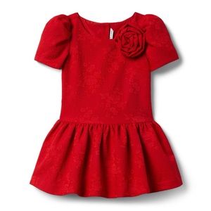 Janie & Jack red Christmas dress size 3 PF SF